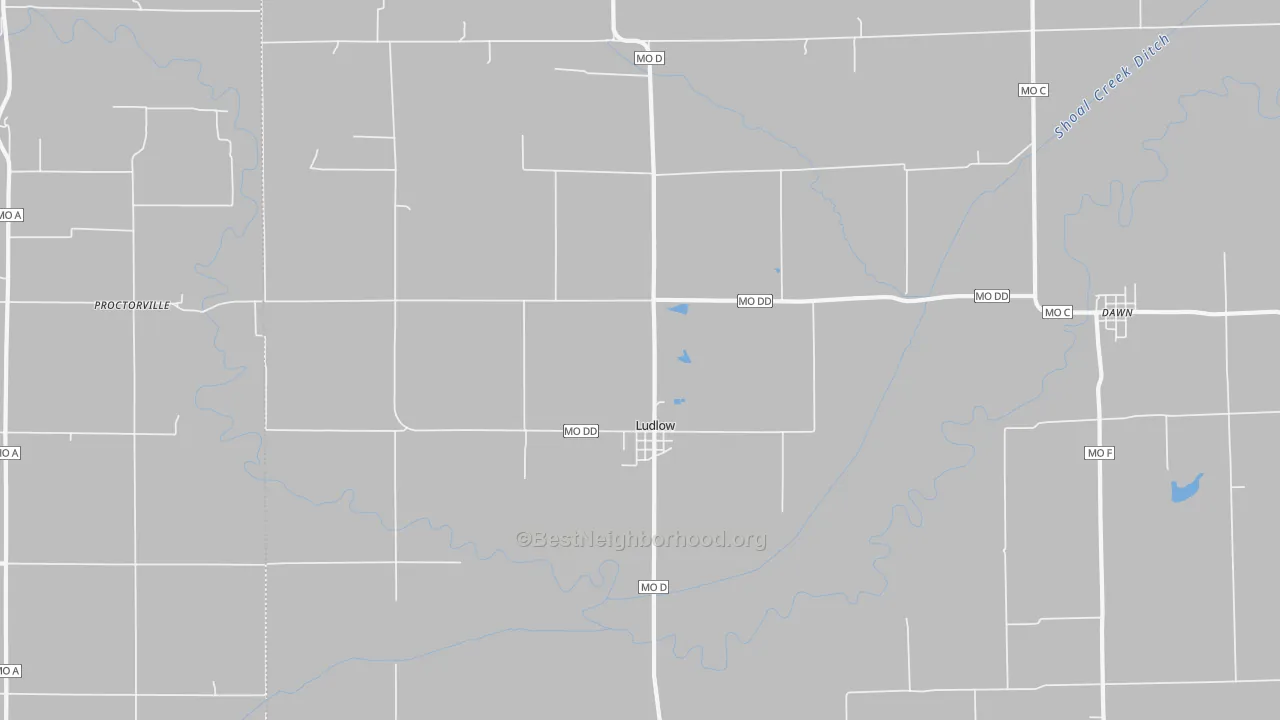 Bike Grade map of 64656, MO