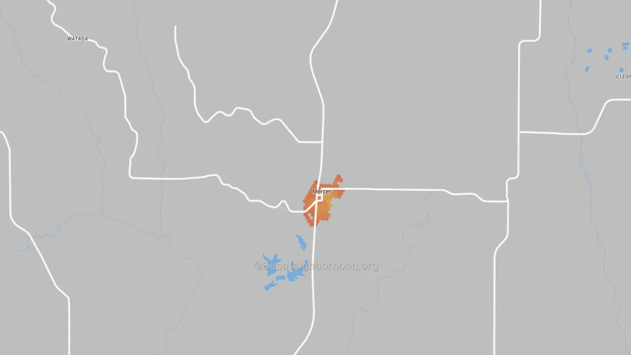 Bike Grade map of 64661, MO