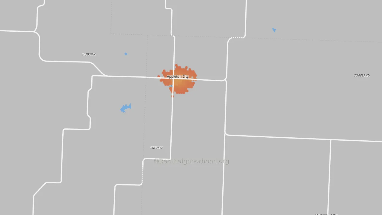 Bike Grade map of 64724, MO