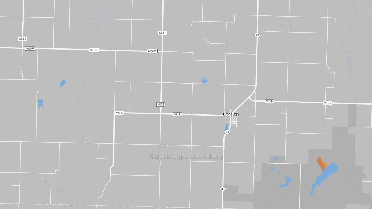 Bike Grade map of 64728, MO