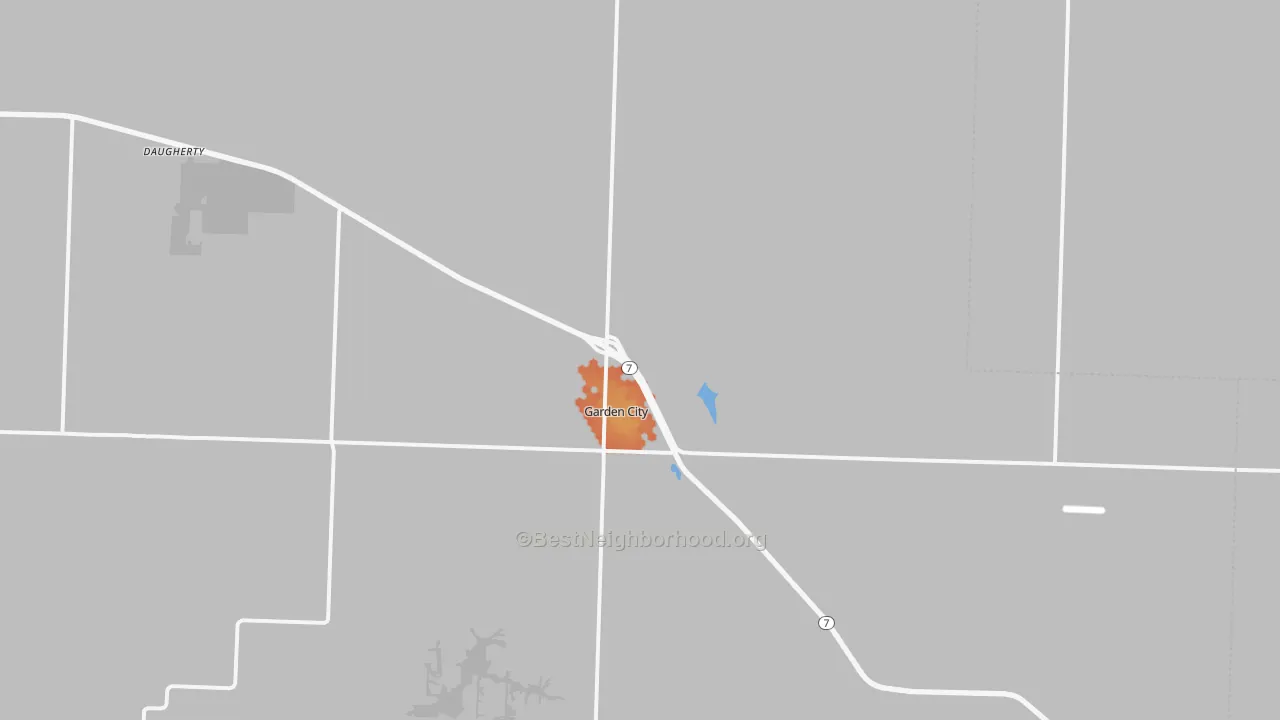 Bike Grade map of 64747, MO