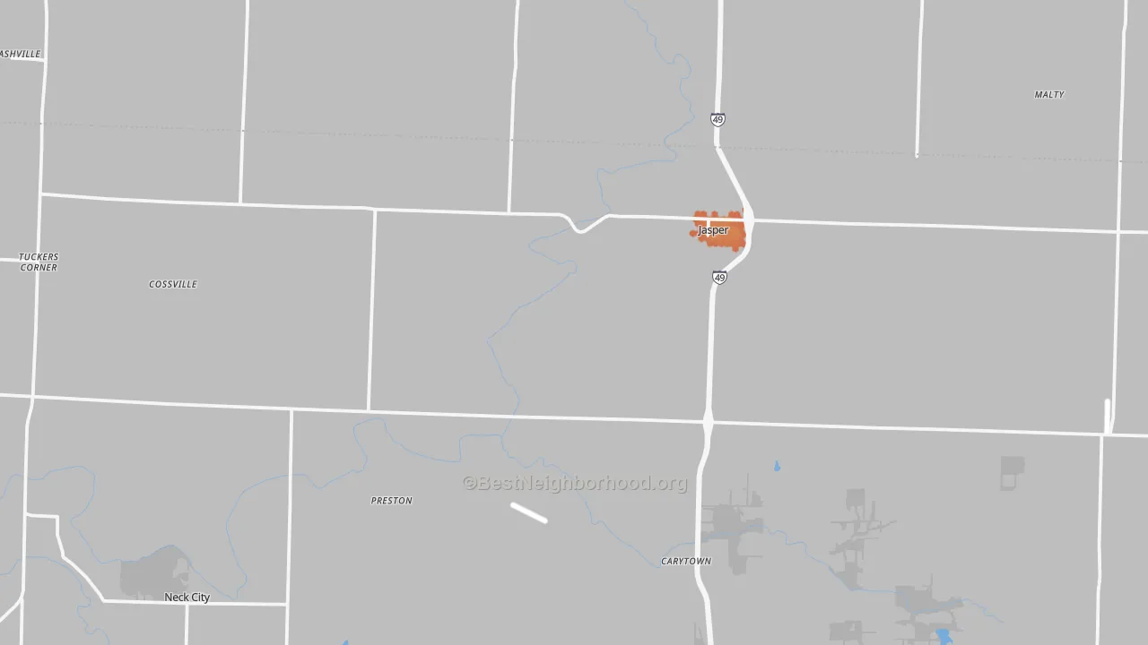 Bike Grade map of 64755, MO