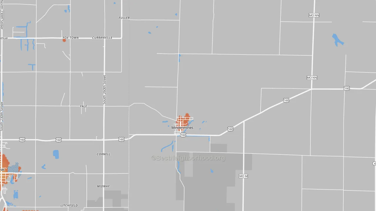 Bike Grade map of 64769, MO