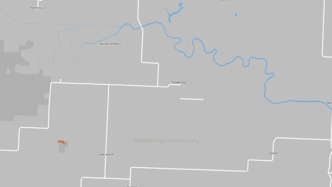 Bike Grade map of 64783, MO