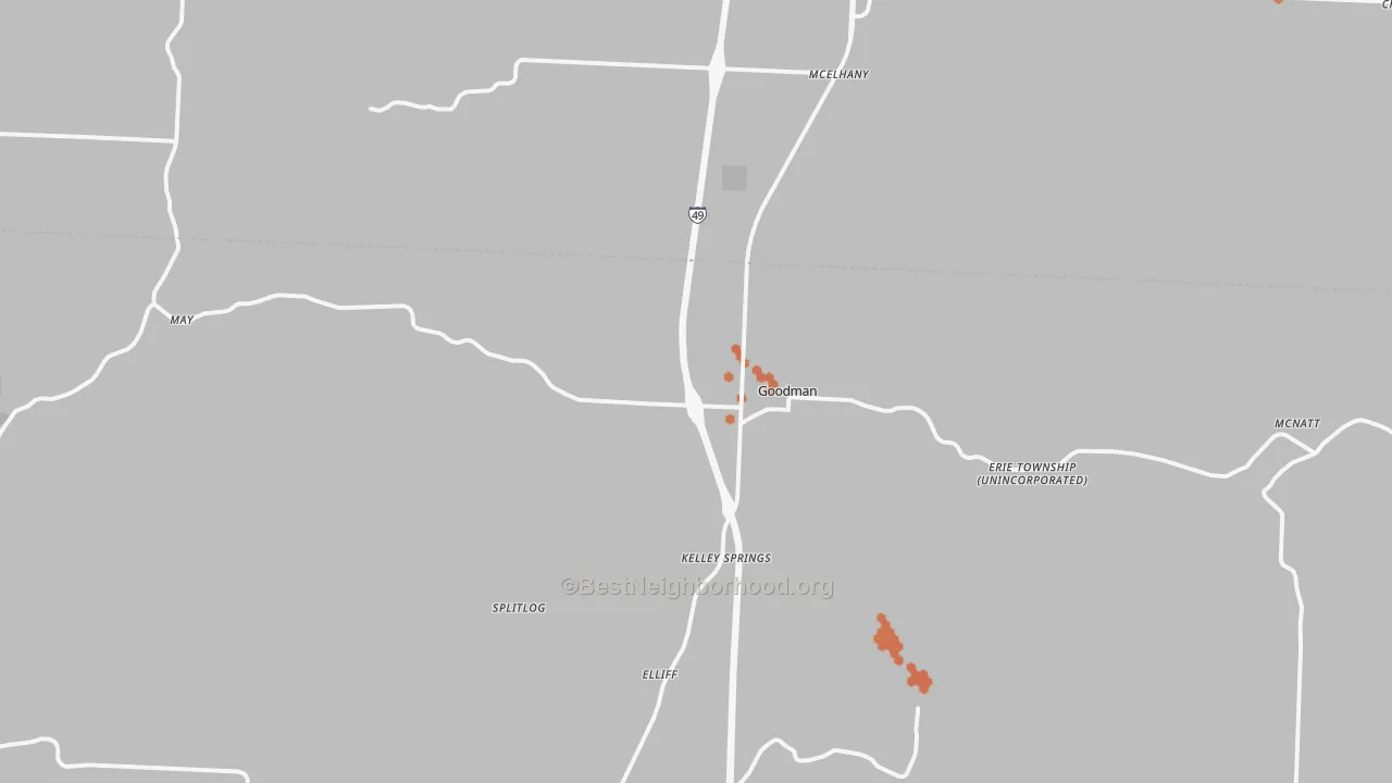 Bike Grade map of 64843, MO