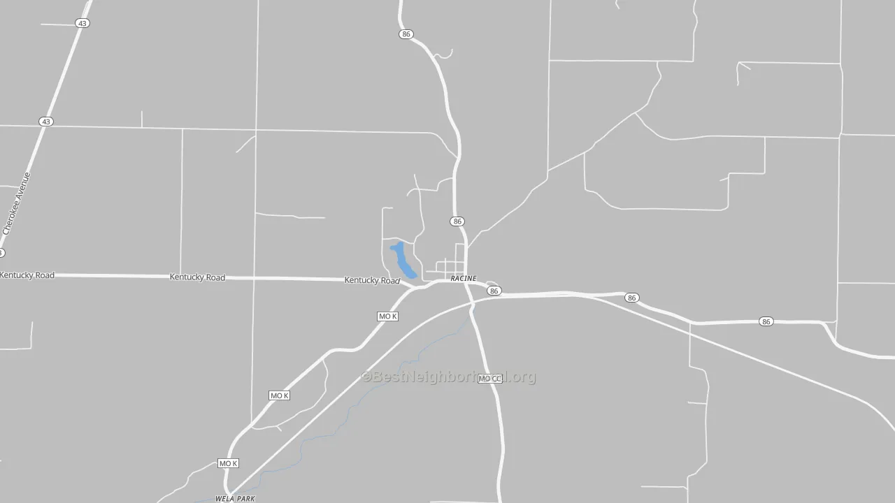 Bike Grade map of 64858, MO