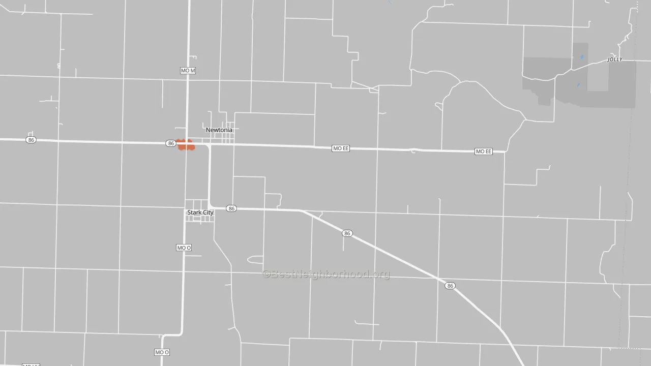 Bike Grade map of 64866, MO