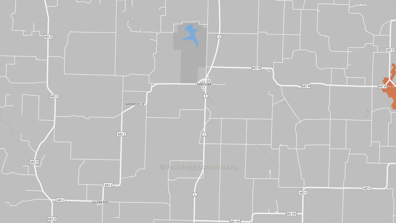Bike Grade map of 65034, MO