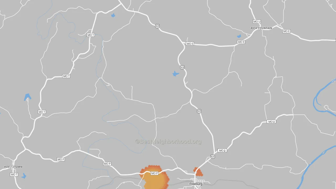 Bike Grade map of 65035, MO