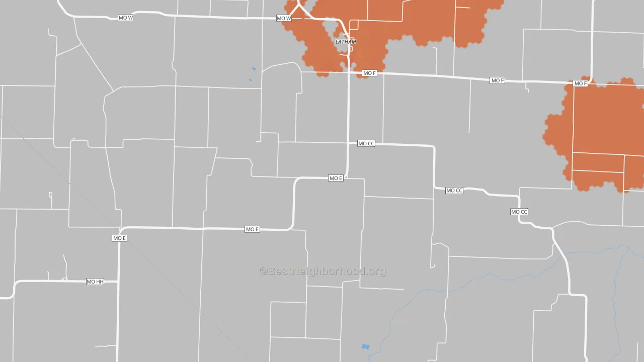 Bike Grade map of 65050, MO