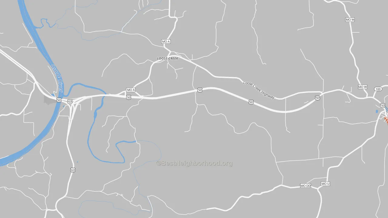 Bike Grade map of 65054, MO
