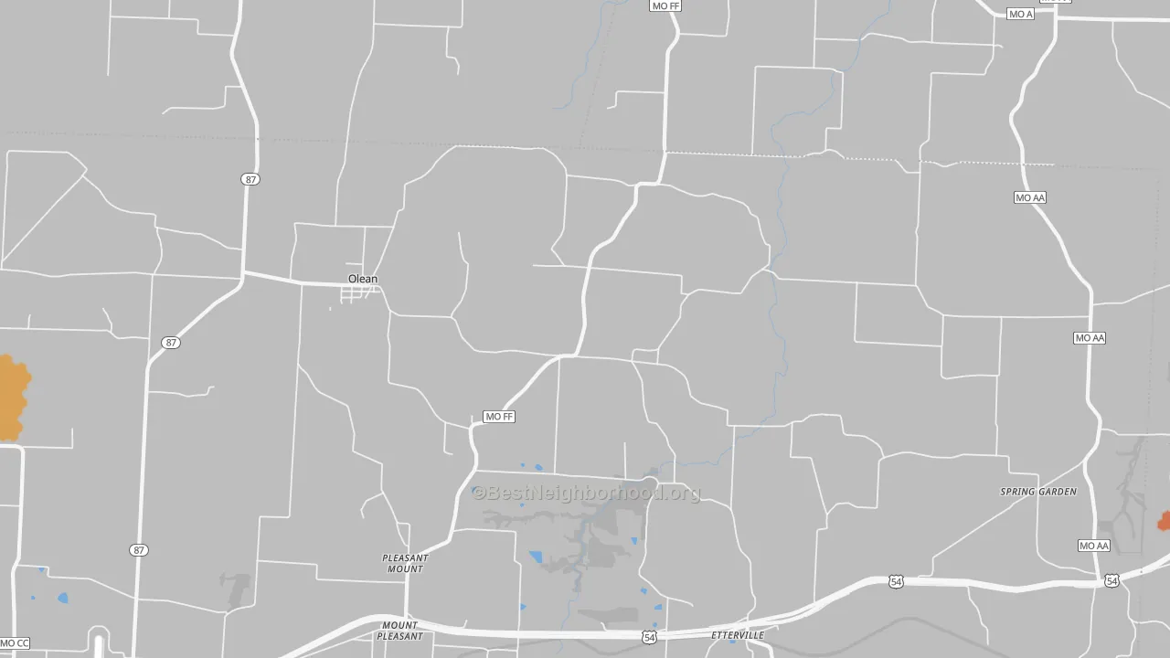 Bike Grade map of 65064, MO