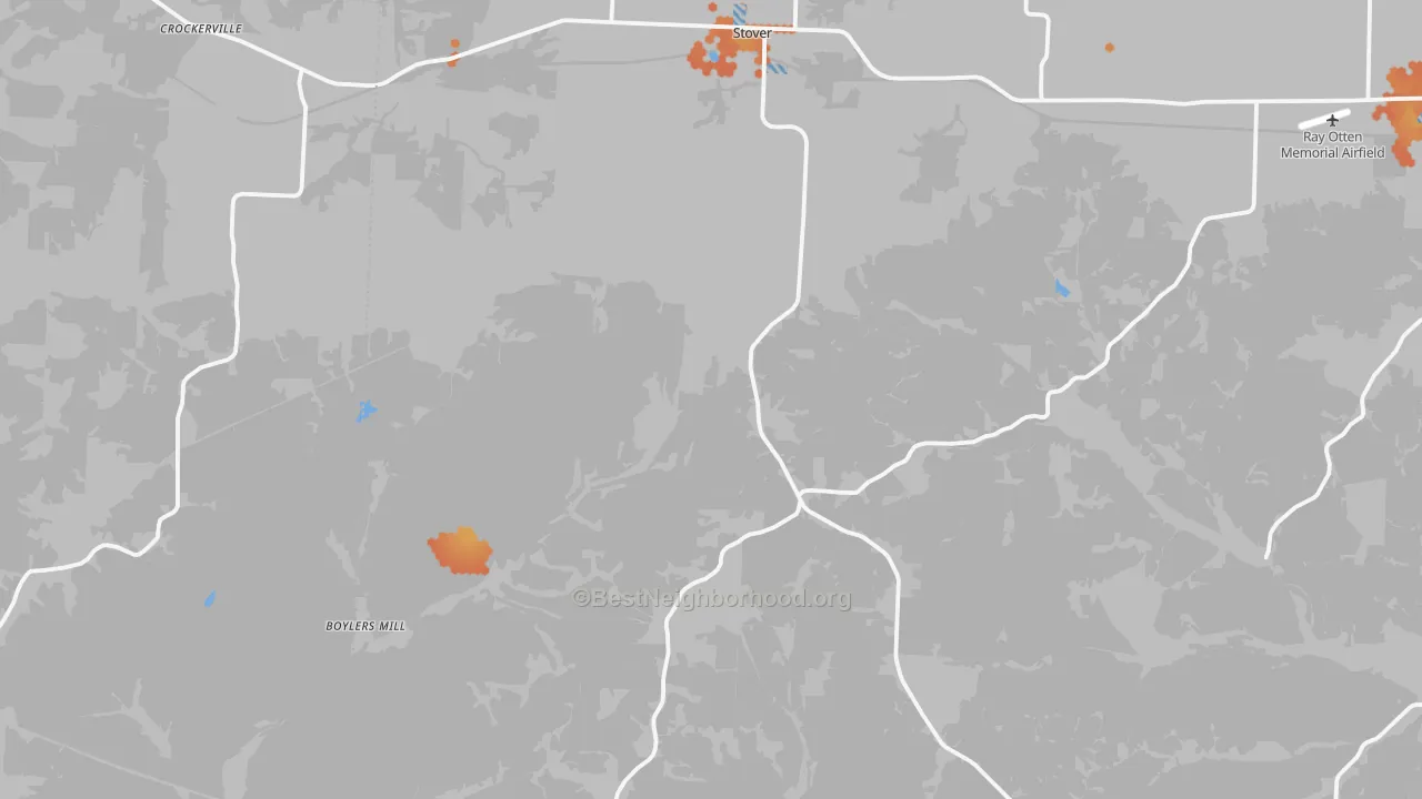 Bike Grade map of 65078, MO