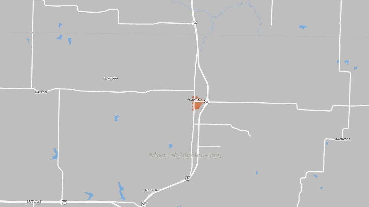 Bike Grade map of 65231, MO