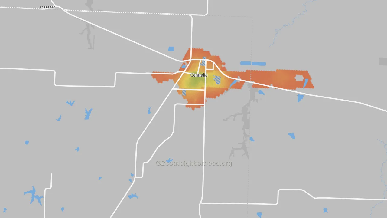 Bike Grade map of 65240, MO