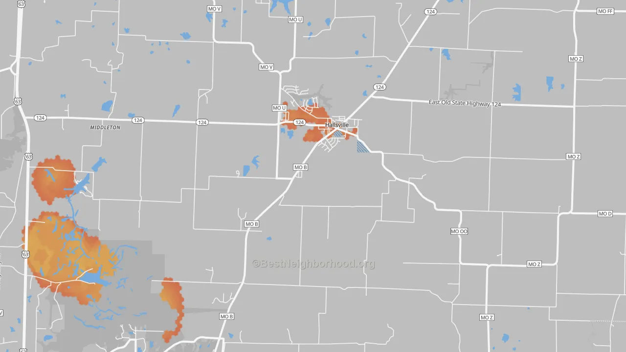 Bike Grade map of 65255, MO