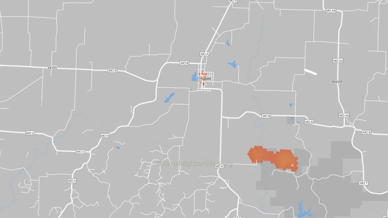 Bike Grade map of 65257, MO