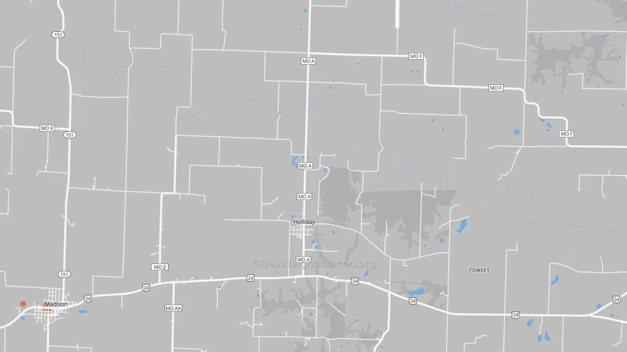Bike Grade map of 65258, MO