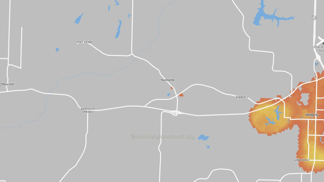 Bike Grade map of 65259, MO