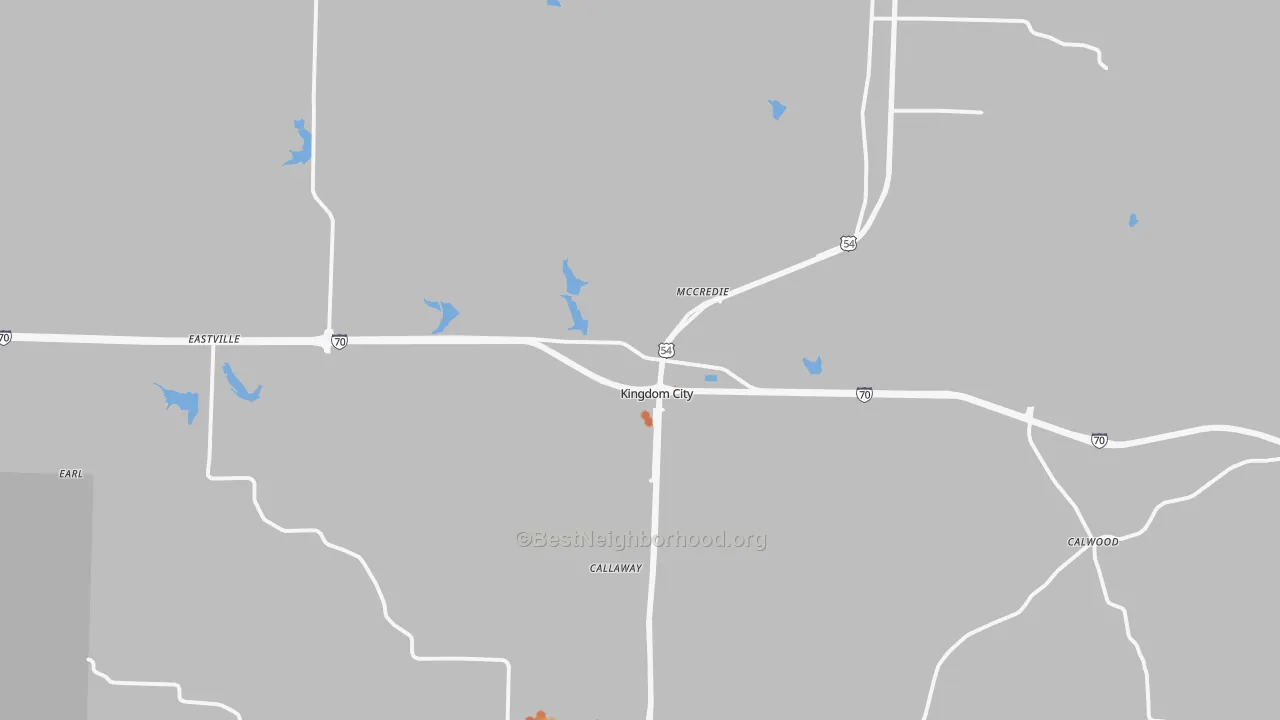 Bike Grade map of 65262, MO