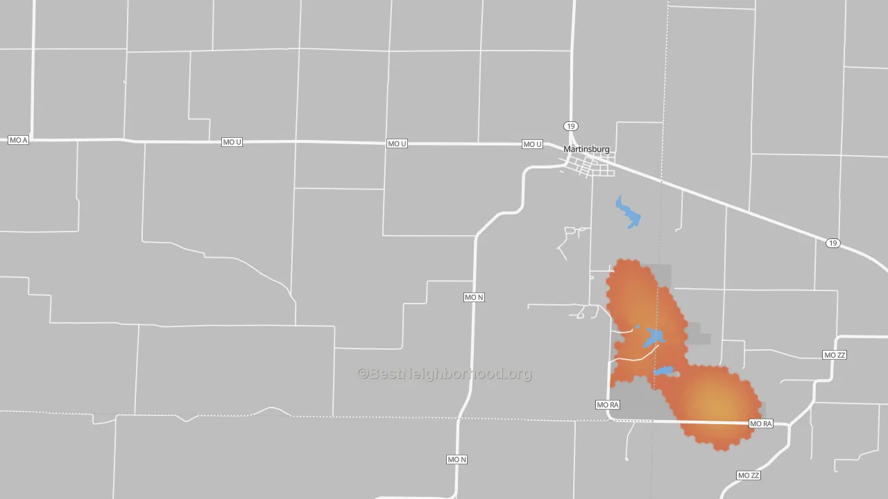 Bike Grade map of 65264, MO