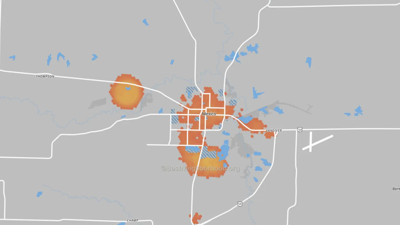 Bike Grade map of 65265, MO