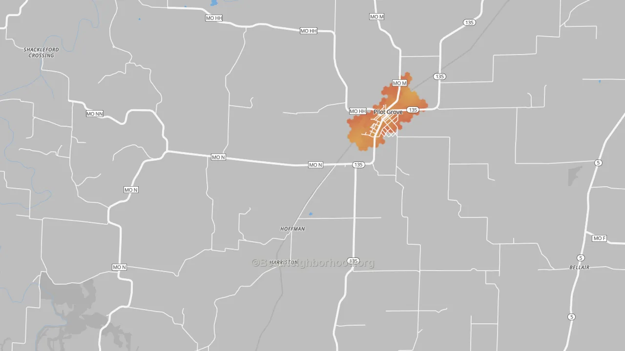 Bike Grade map of 65276, MO