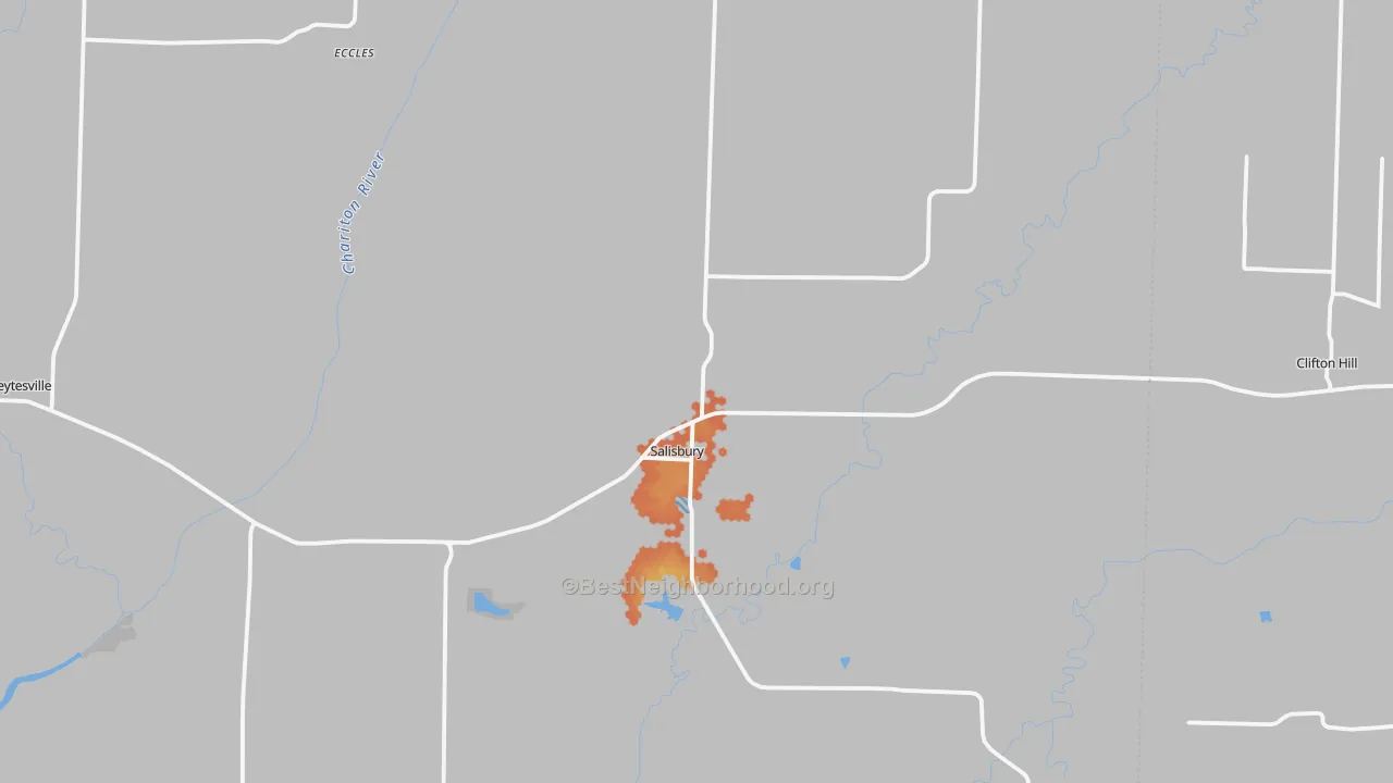 Bike Grade map of 65281, MO