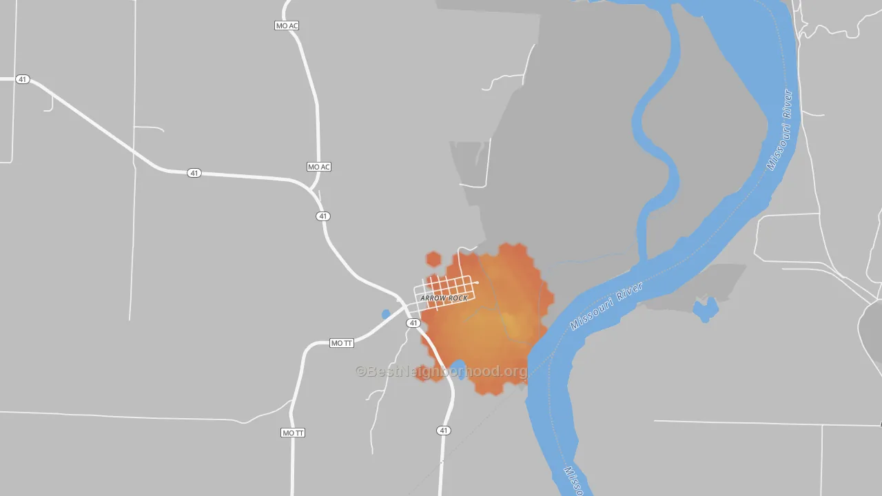 Bike Grade map of 65320, MO