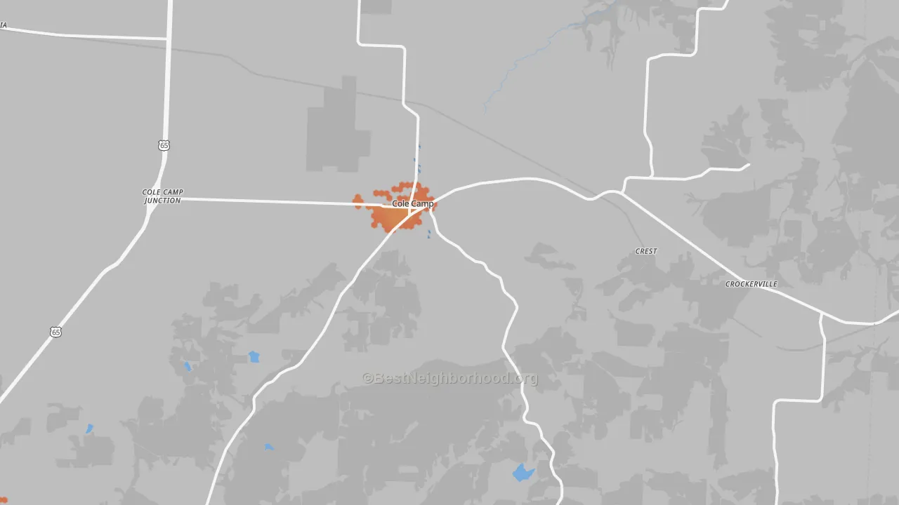 Bike Grade map of 65325, MO