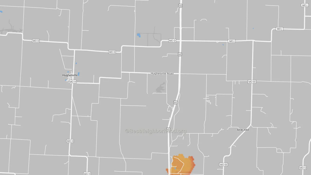 Bike Grade map of 65334, MO
