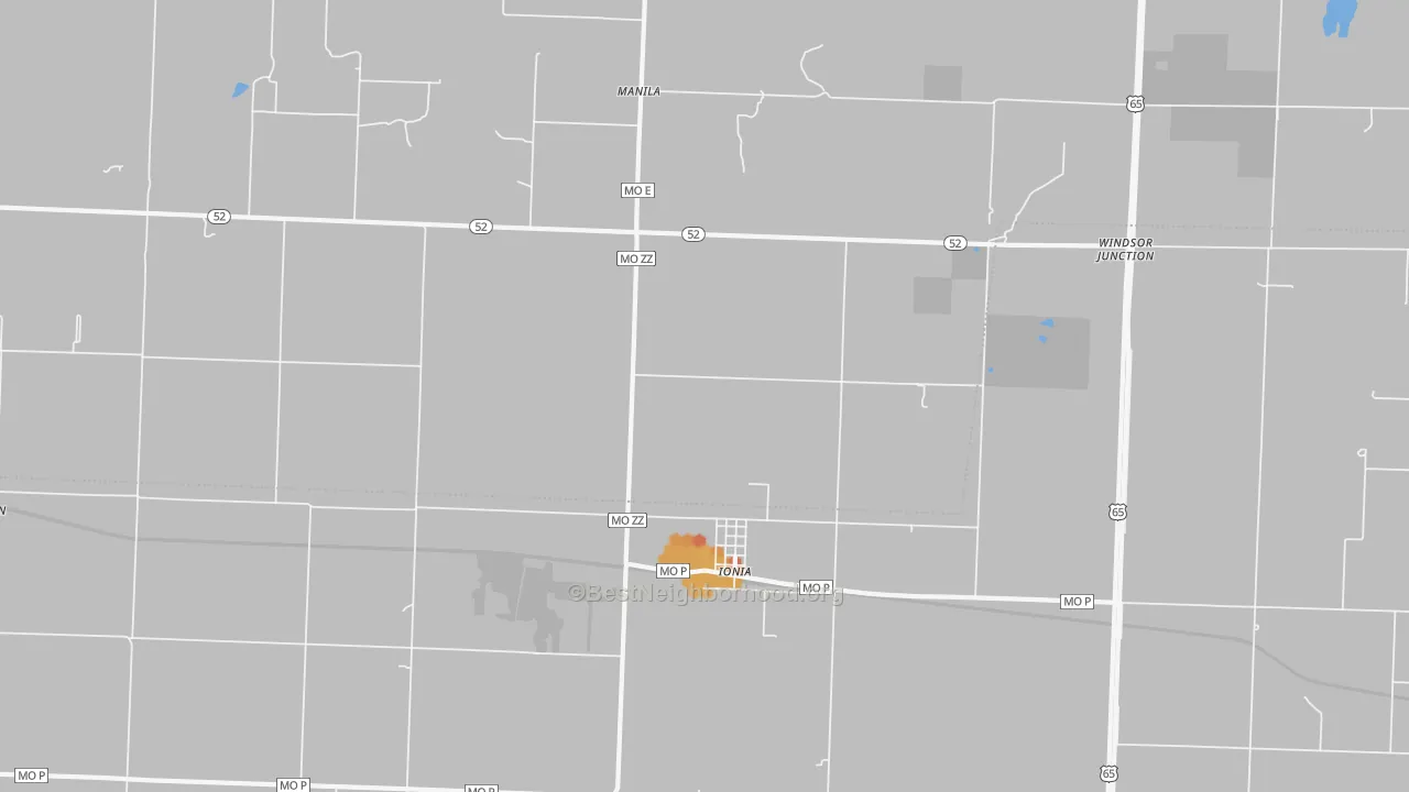 Bike Grade map of 65335, MO