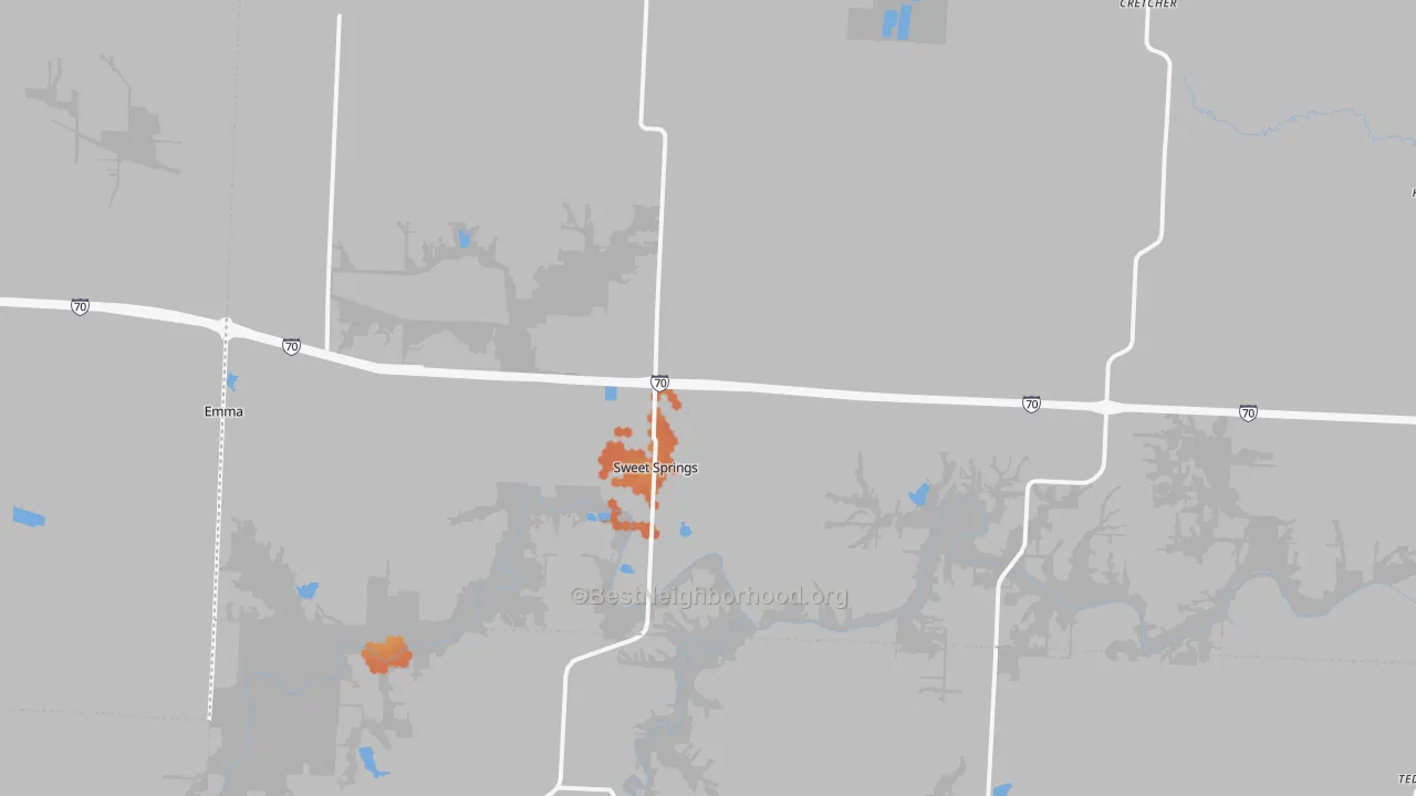 Bike Grade map of 65351, MO