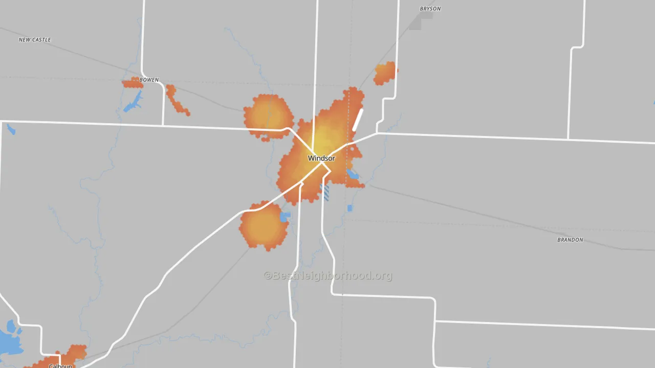 Bike Grade map of 65360, MO