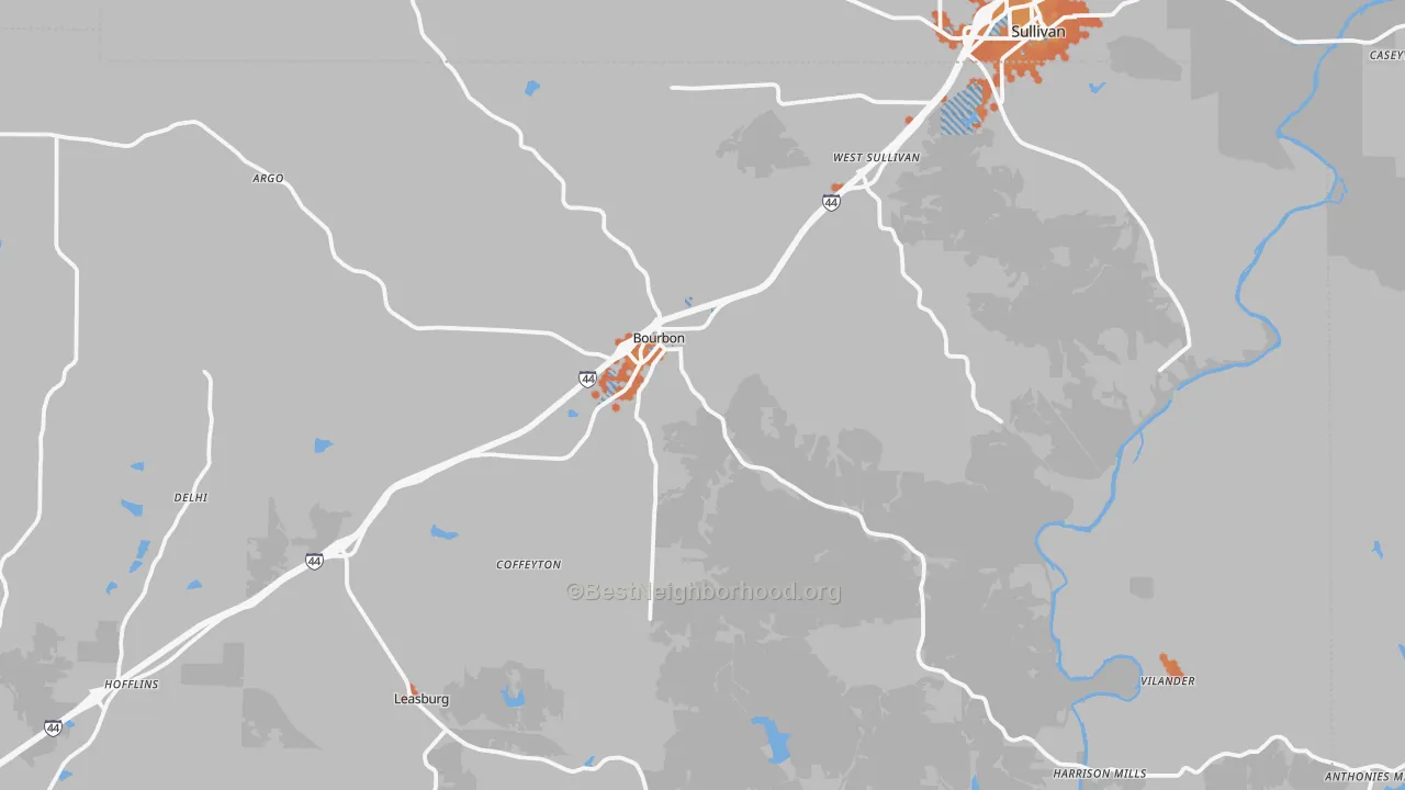Bike Grade map of 65441, MO