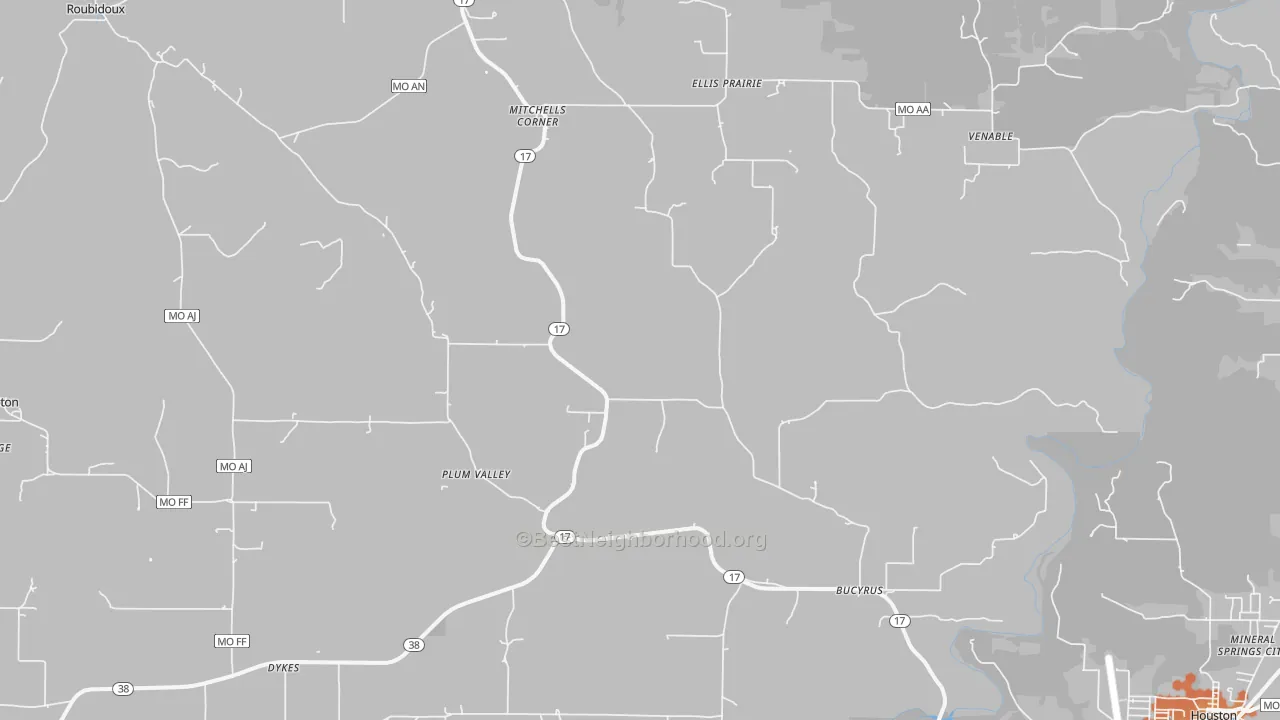 Bike Grade map of 65444, MO