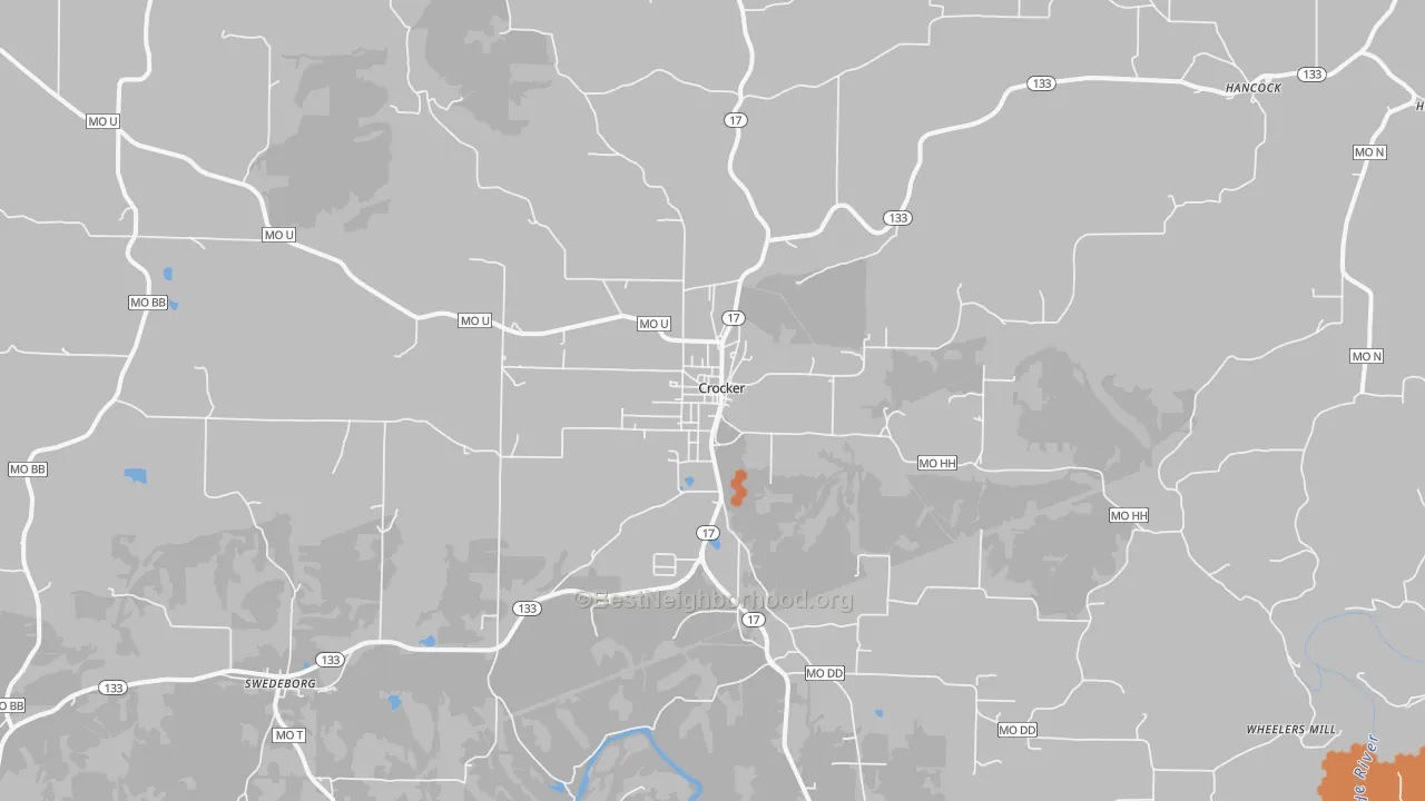 Bike Grade map of 65452, MO