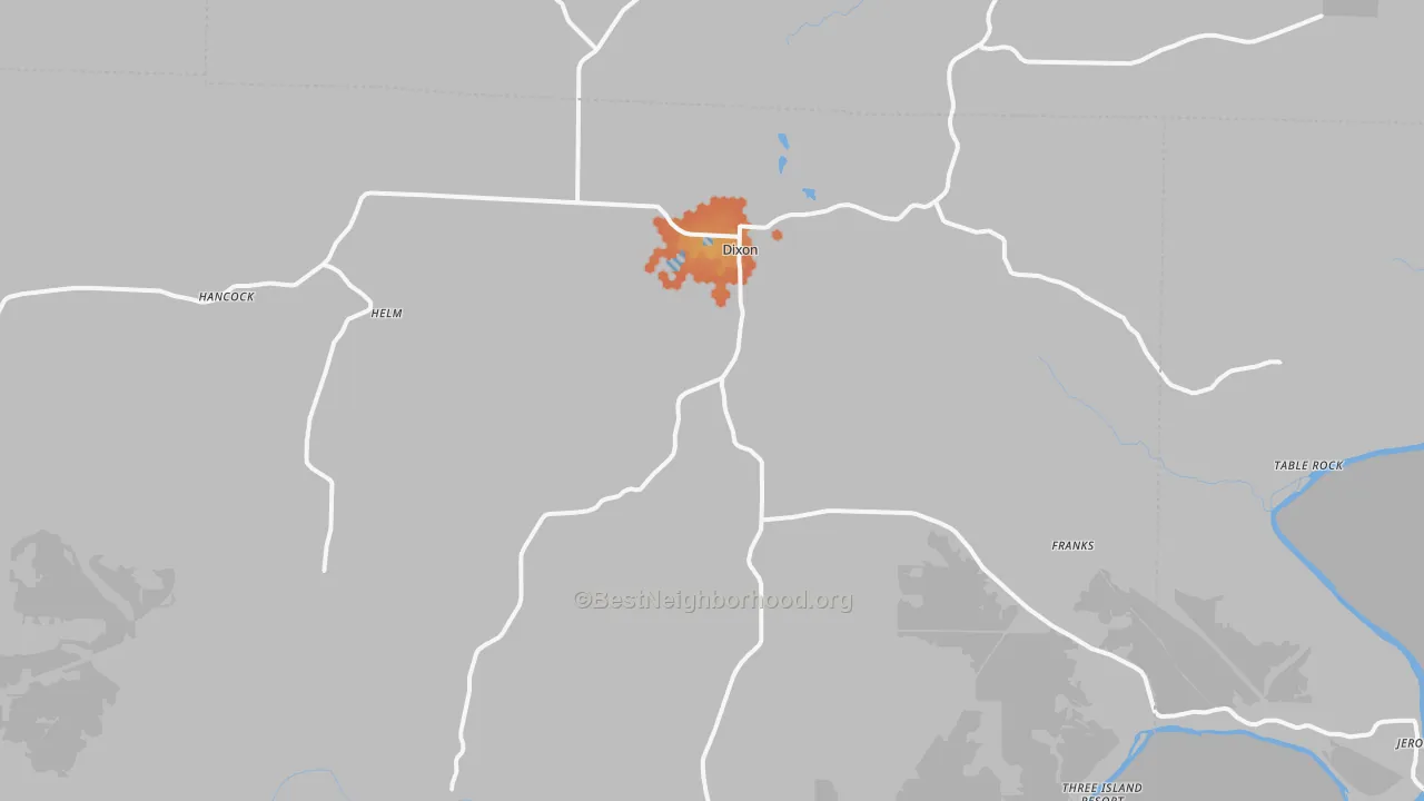 Bike Grade map of 65459, MO
