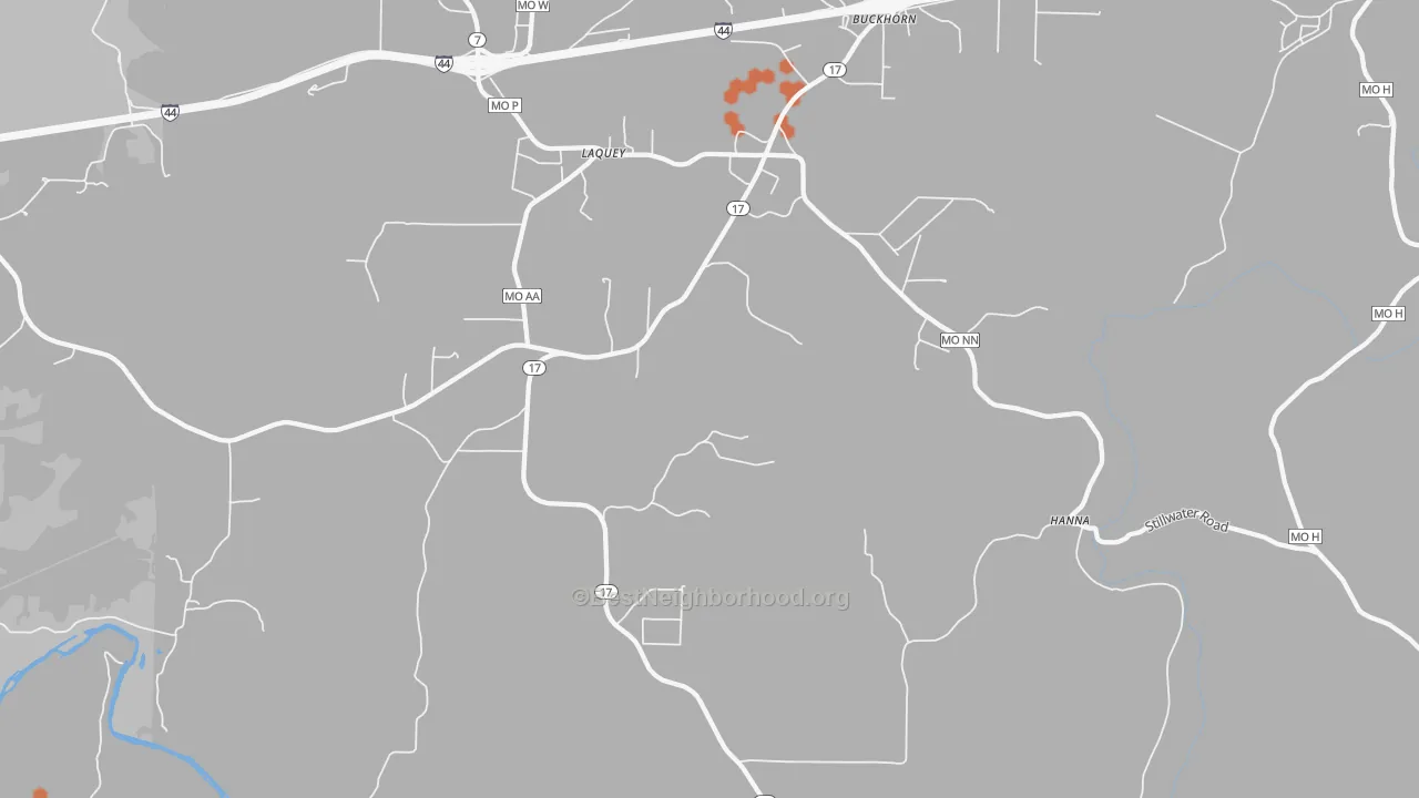 Bike Grade map of 65534, MO