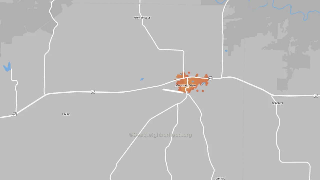 Bike Grade map of 65548, MO