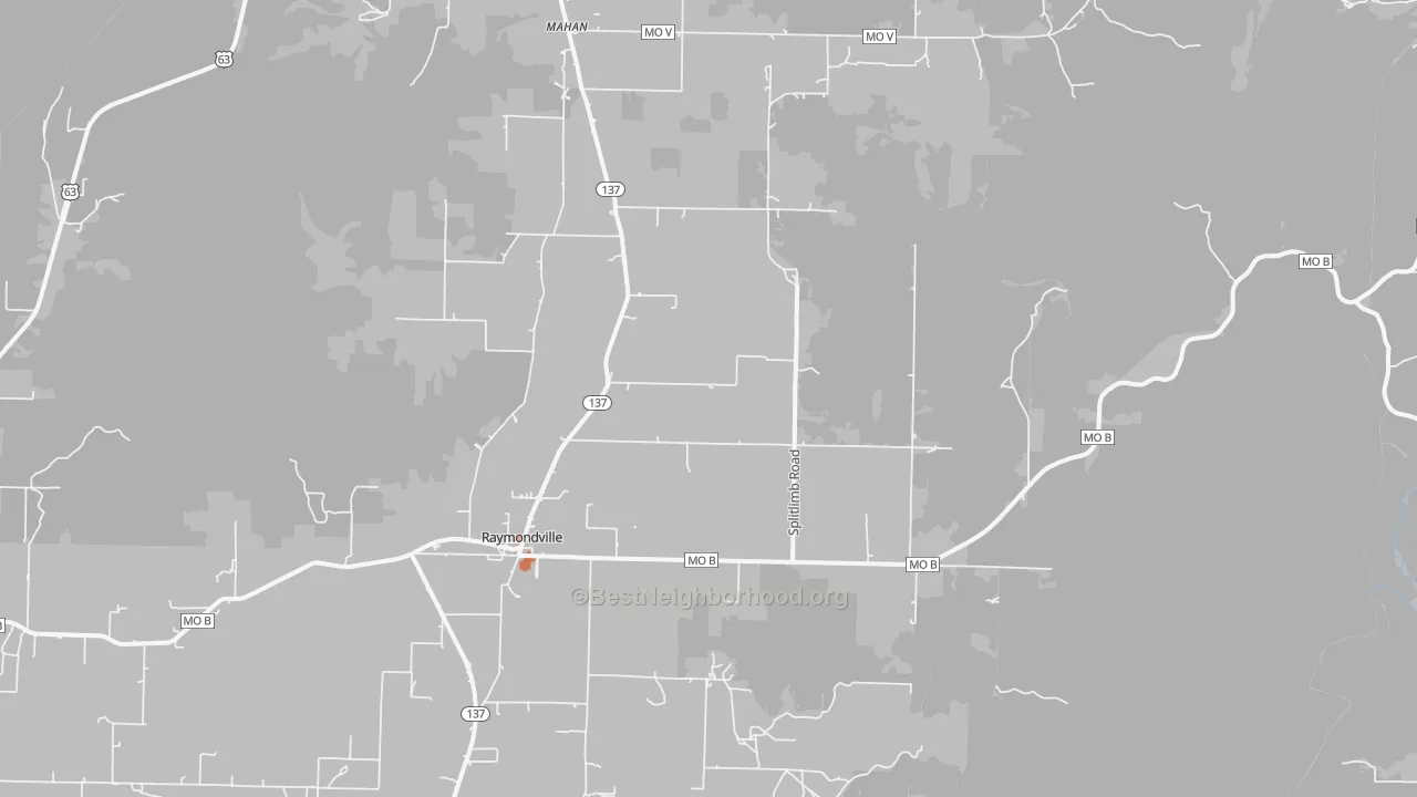 Bike Grade map of 65555, MO