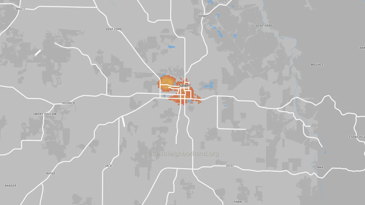 Bike Grade map of 65560, MO