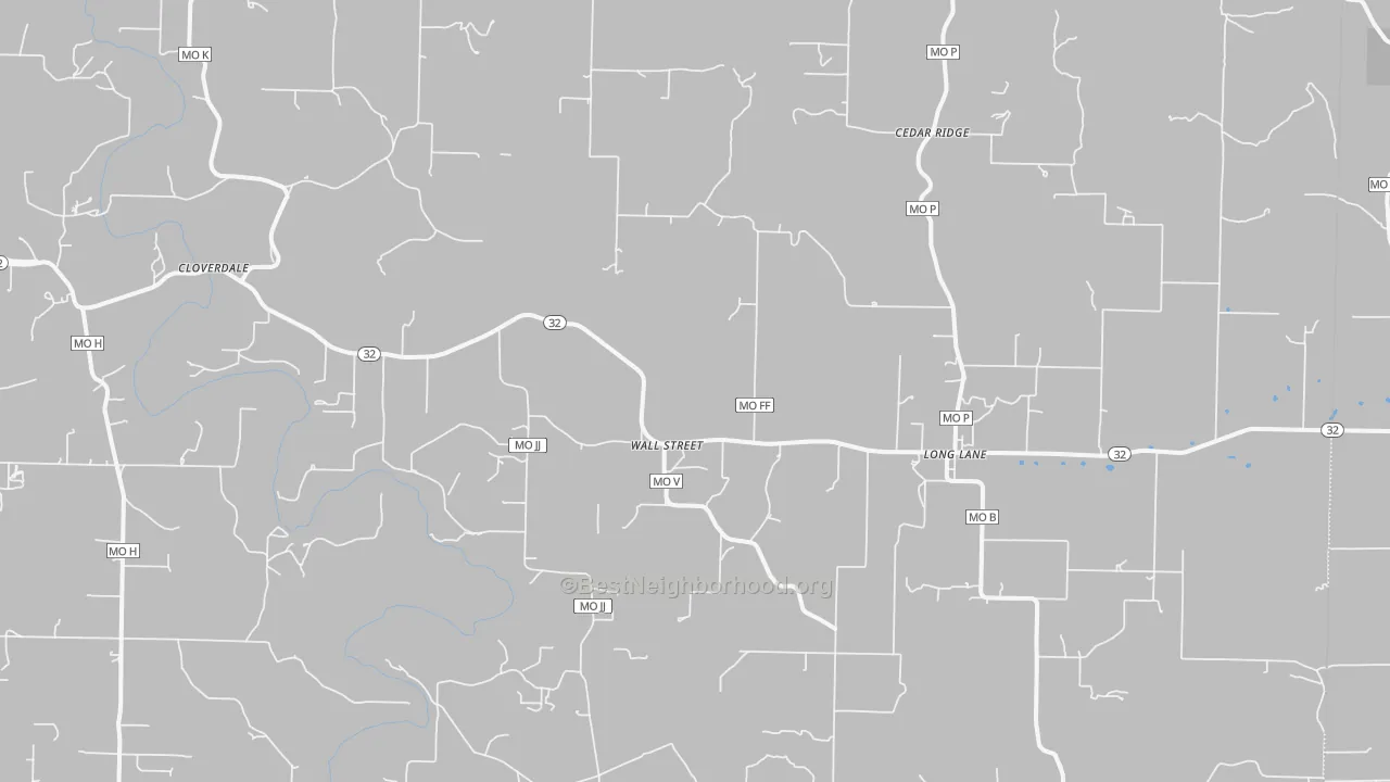 Bike Grade map of 65590, MO
