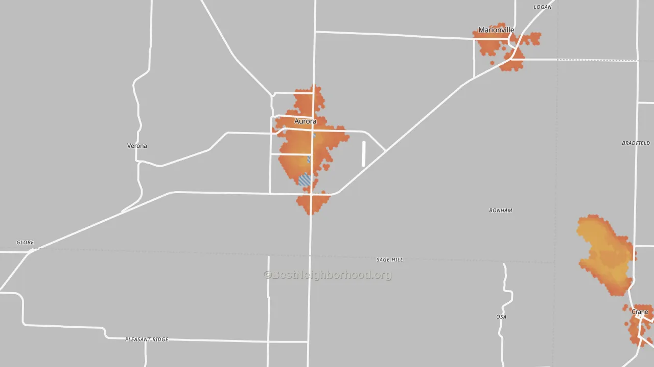 Bike Grade map of 65605, MO