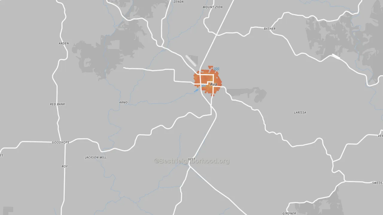 Bike Grade map of 65608, MO