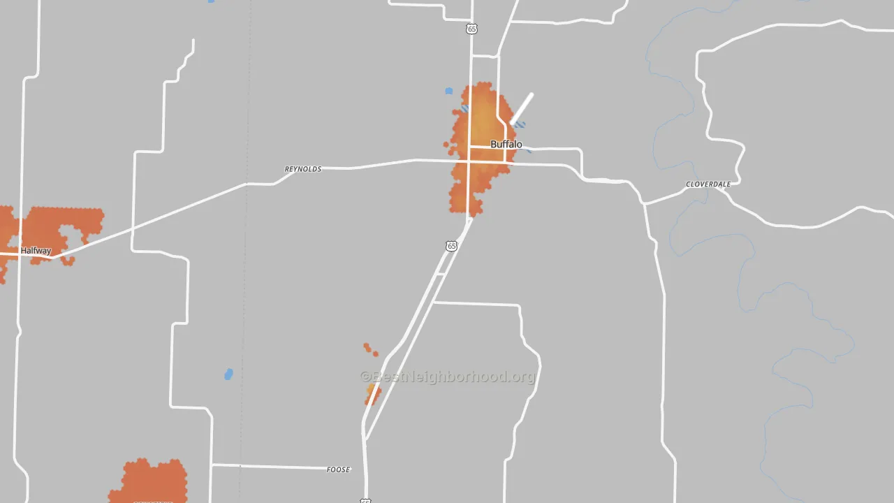 Bike Grade map of 65622, MO