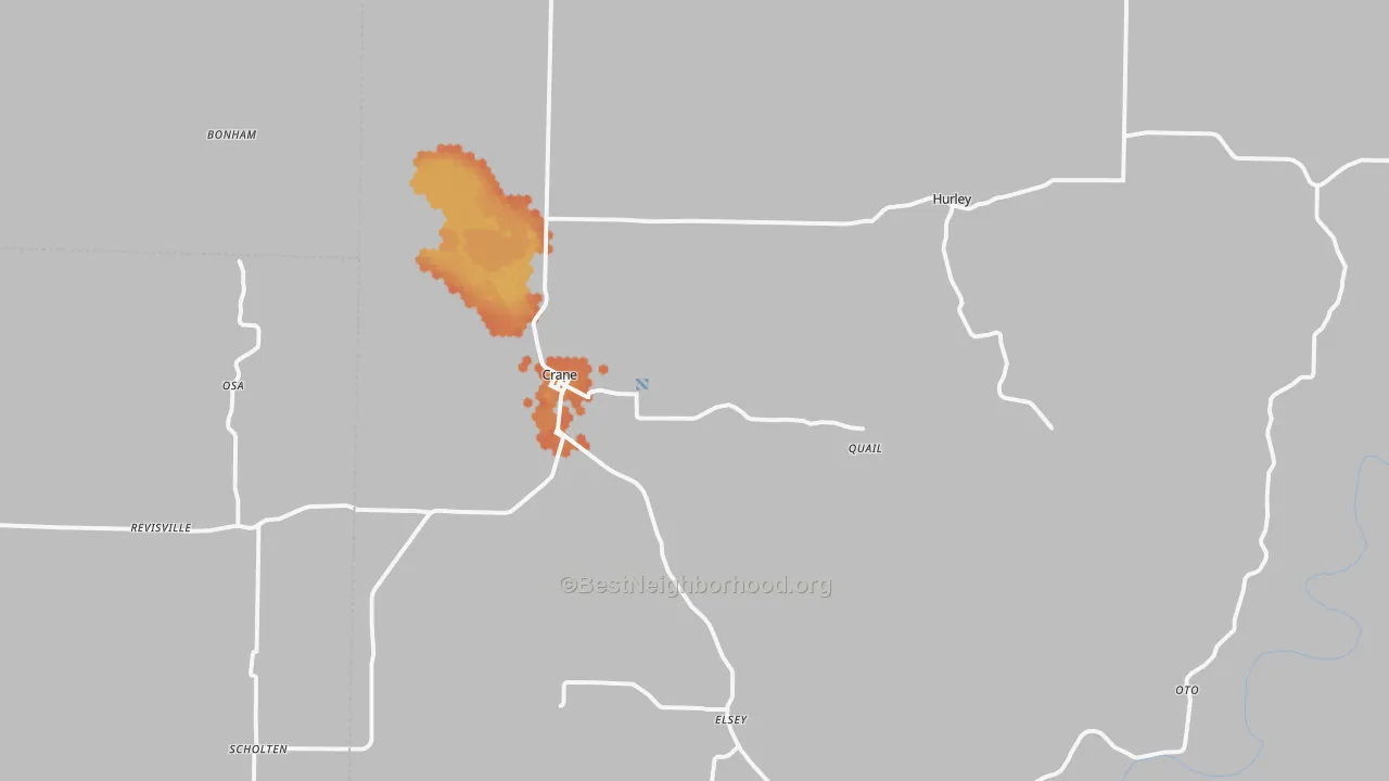 Bike Grade map of 65633, MO