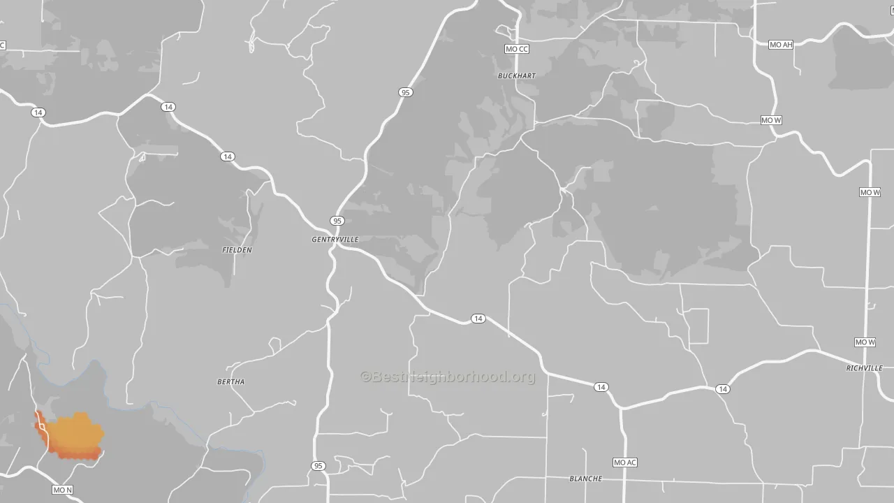 Bike Grade map of 65638, MO