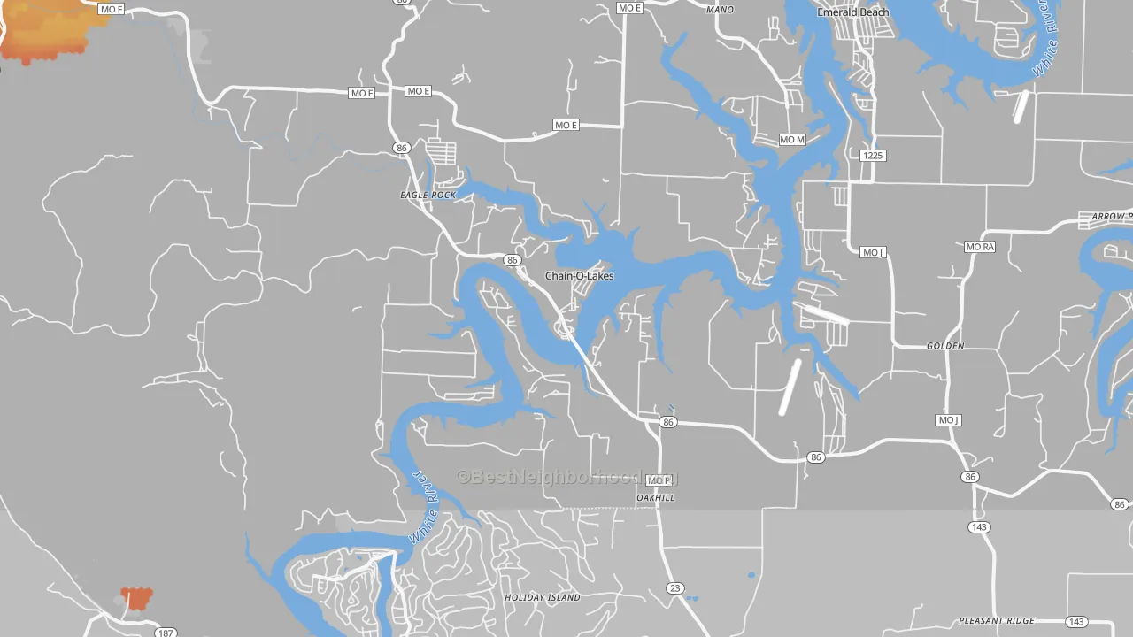 Bike Grade map of 65641, MO