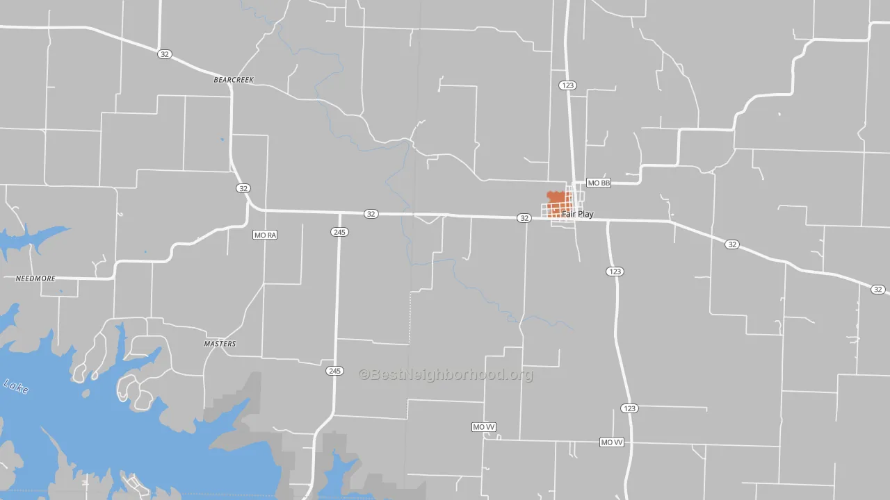 Bike Grade map of 65649, MO